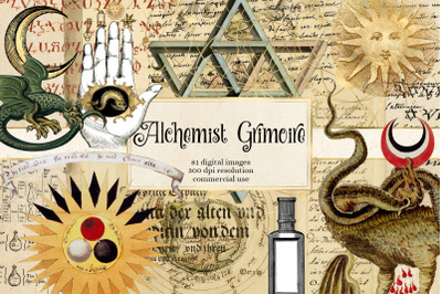 Alchemist Grimoire Digital Scrapbook Kit