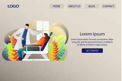 Landing Page Modern Doctor and Patient