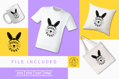 Hunny Bunny Silhouette SVG Cutting File