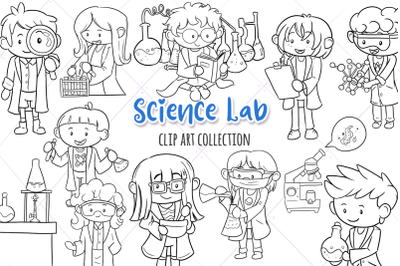 Science Lab Digital Stamps