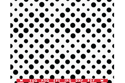 SVG Black Dots, Seamless pattern digital clipart
