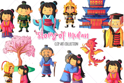 Story of Mulan Clip Art Collection