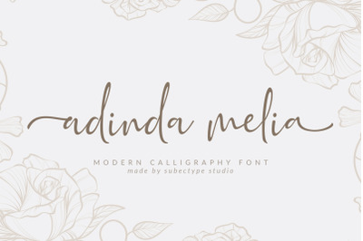 Adinda Melia / Modern Calligraphy Font