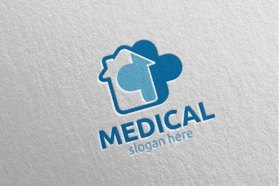 House Cross Medical Hospital Logo Design 118