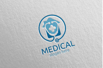 House Cross Medical Hospital Logo Design 121