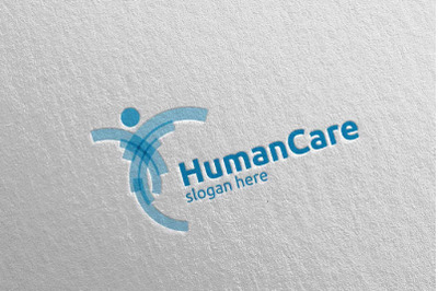 Health Care and heart Vector Logo Design 1