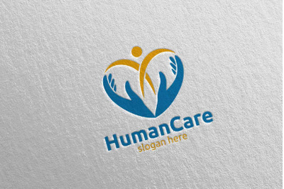 Health Care and heart Vector Logo Design 2