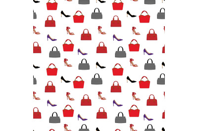 woman shoe and bag pattern