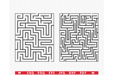 SVG &nbsp;Black Mazes, Silhouettes&nbsp; digital clipart