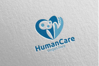 Health Care and heart Logo Design 3