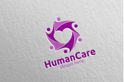 Health Care and heart Logo Design 5