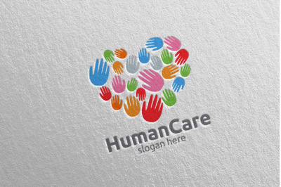 Love Hand and Health Care Logo Design 9