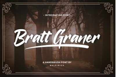 Bratt Graner Handbrush Font