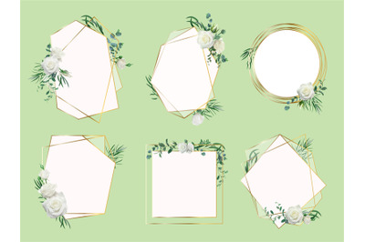 Flower wedding invitation border. Floral frames&2C; roses wedding floral