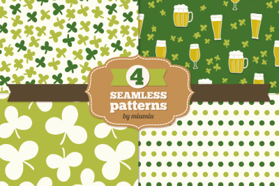St. Patrick's Day Seamless Patterns