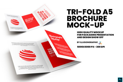 Tri-Fold A5 Brochure Mock-up