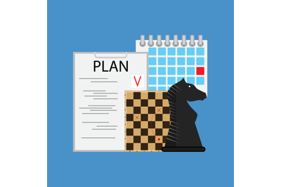 Plan tactic and strategy business