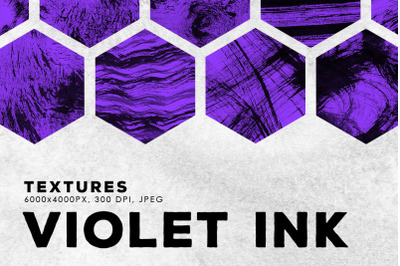 Violet Abstract Ink Textures