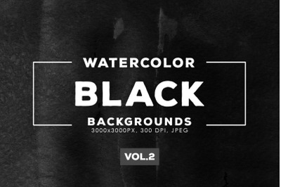 Watercolor Black Backgrounds Vol.2