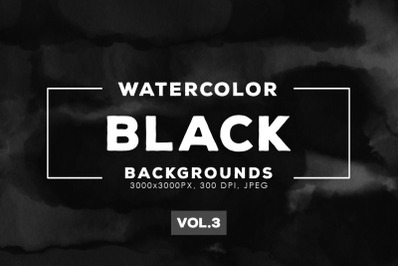 Watercolor Black Backgrounds Vol.3