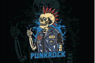 Punk Rock T-Shirt Design Template