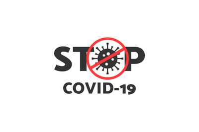 STOP COVID-19 Sign vector