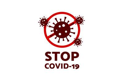 STOP COVID-19 Symbol vector