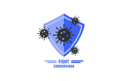 Fight coronovirus logo vector