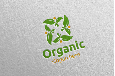 Natural and Organic Logo design template 32