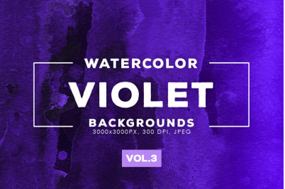 Watercolor Violet Backgrounds Vol.3