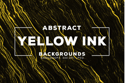 Yellow Abstract Ink Backgrounds