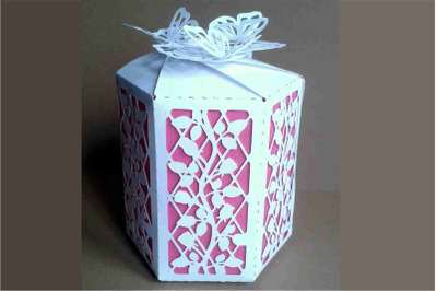 Box 11 Hexagonal  single piece with interior color,  SVG files