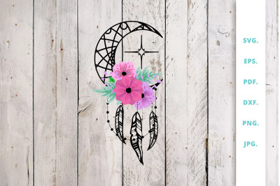 Dream Catcher Moon SVG