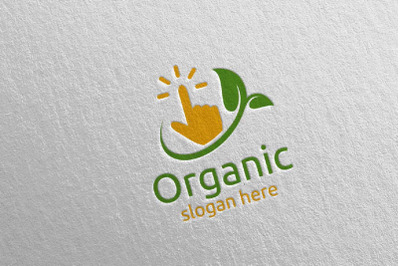 Online Natural and Organic Logo design template 4