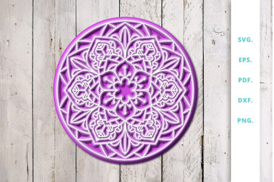 3D LAYERED MANDALA CUT FILE 1