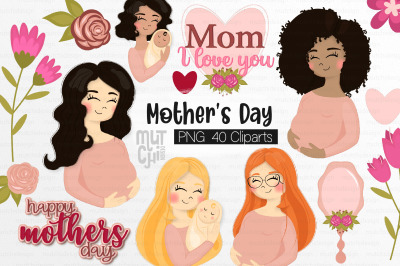 Mothers Day Cliparts Set