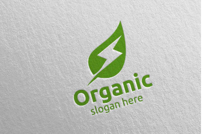 Fast Natural and Organic Logo design template 11