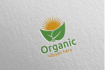 Natural and Organic Logo design template 15