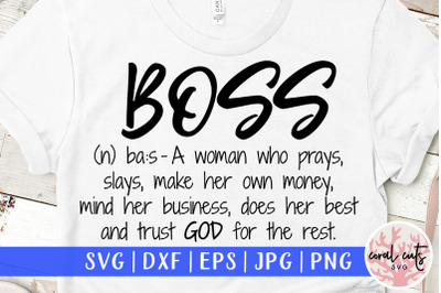 Boss Definition - Women Empowerment SVG EPS DXF PNG