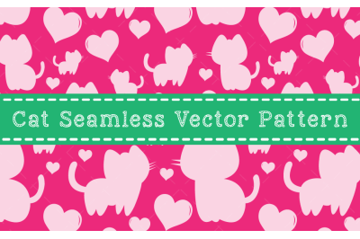 Cat Seamless Vector Pattern Design