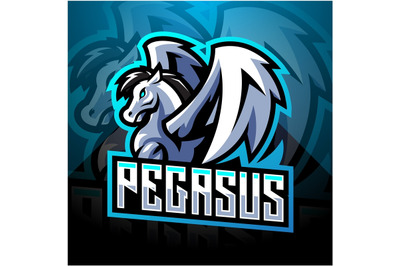 Pegasus esport mascot logo design