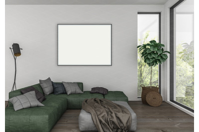 Interior scene - artwork background - frame mockup