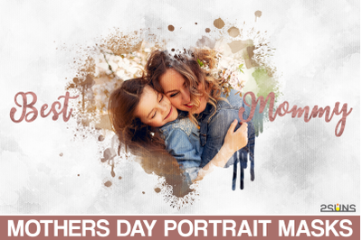 Mothers Day Watercolor Template, Watercolor brush&amp;Watecolor