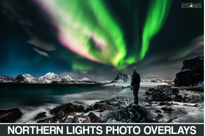 100 Aurora Borealis Photoshop overlays. Northern lights