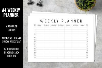 Weekly Planner A4 Minimal