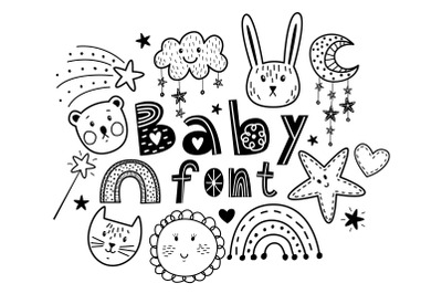 Baby cute font