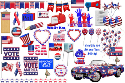 Vote USA Elections Clip Art