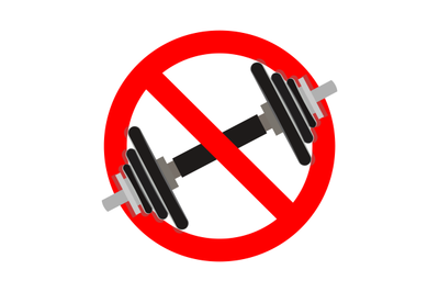 No exersice, ban fitness icon