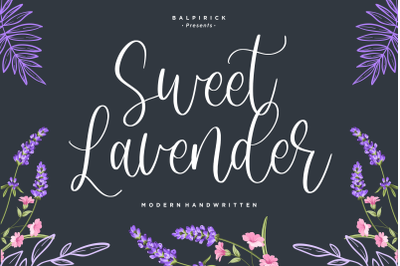 Sweet Lavender Modern Handwritten Font