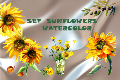 Set sunflowers